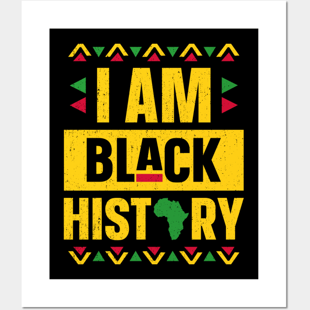 I Am Black History Month African American Black Pride Wall Art by trendingoriginals